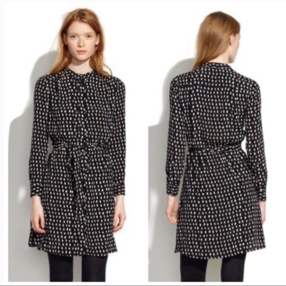 Madewell Paint Dot Shirtdress Button Up Size Small